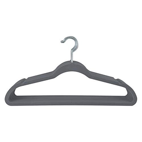 Simplify 10 Super Slim Velvet Huggable Hangers in Ivory
