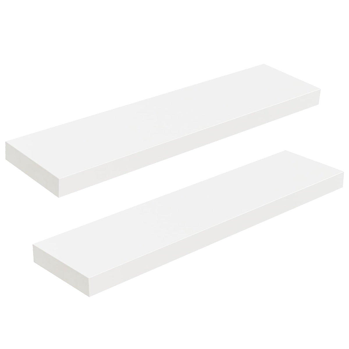 HOOBRO Floating Shelves for Wall, Wall Mounted Shelf Set of 2, 15.7" Hanging Shelf with Invisible Brackets, for Wall Decor Storage in Bathroom Bedroom Kitchen Living Room Office, Rustic Brown BF40BJ01