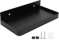 Cyrank Bathroom Cell Phone Shelf, Stainless Steel Wall Mount Toilet Phone Holder Toilet Small Floating Wall Shelves, 7.3x3.5 in (Black)