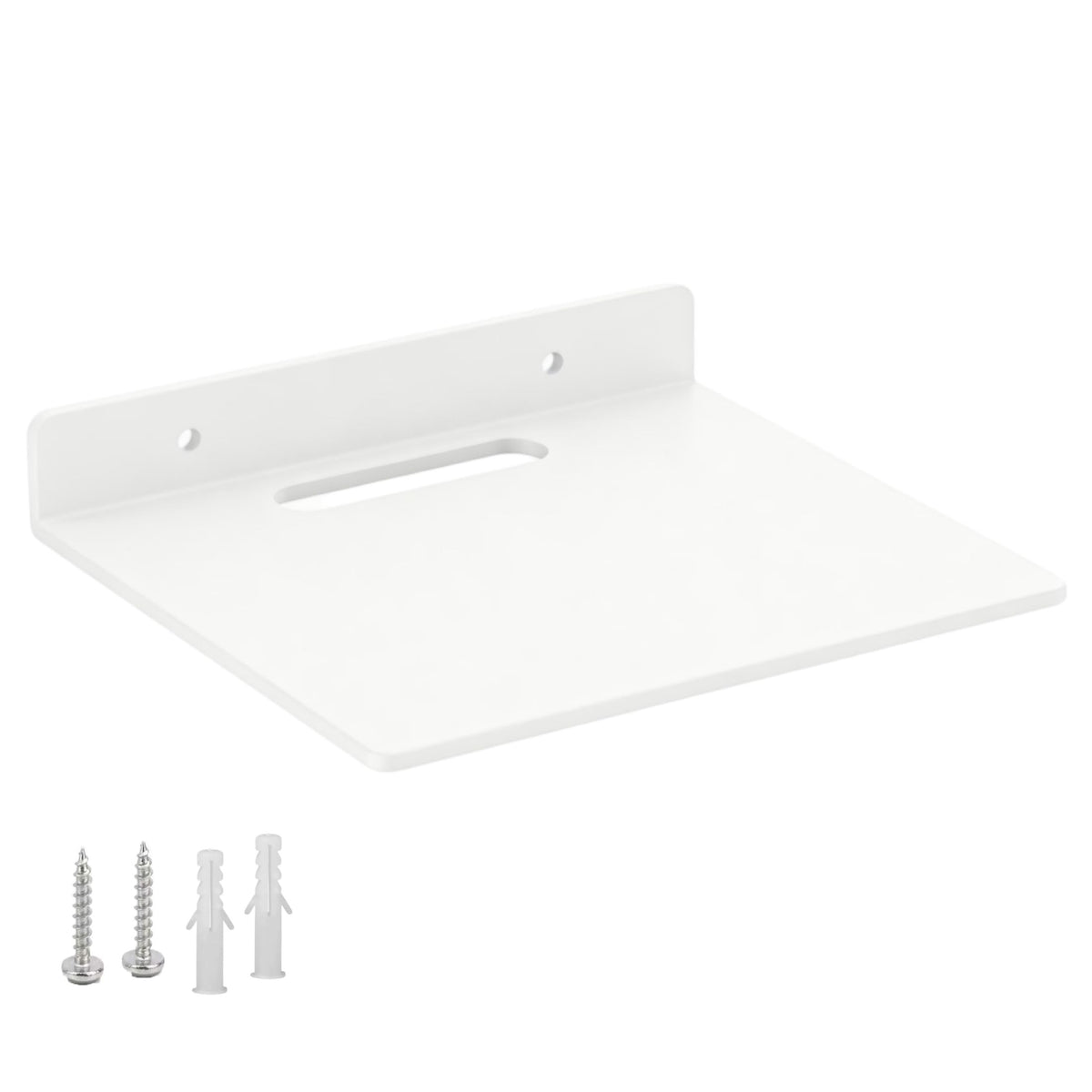 Small Floating Shelf –3mm Thick, 6.5 inch, Metal Wall Shelf, Metal Floating Shelves for Echo, Cameras, Small Speaker