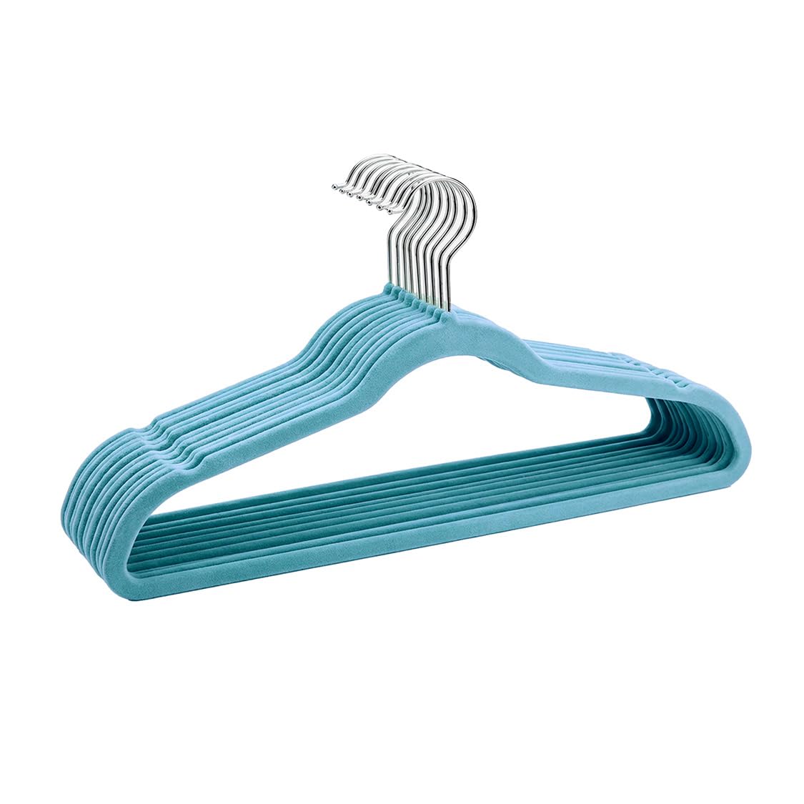 Simplify 10 Super Slim Velvet Huggable Hangers in Ivory