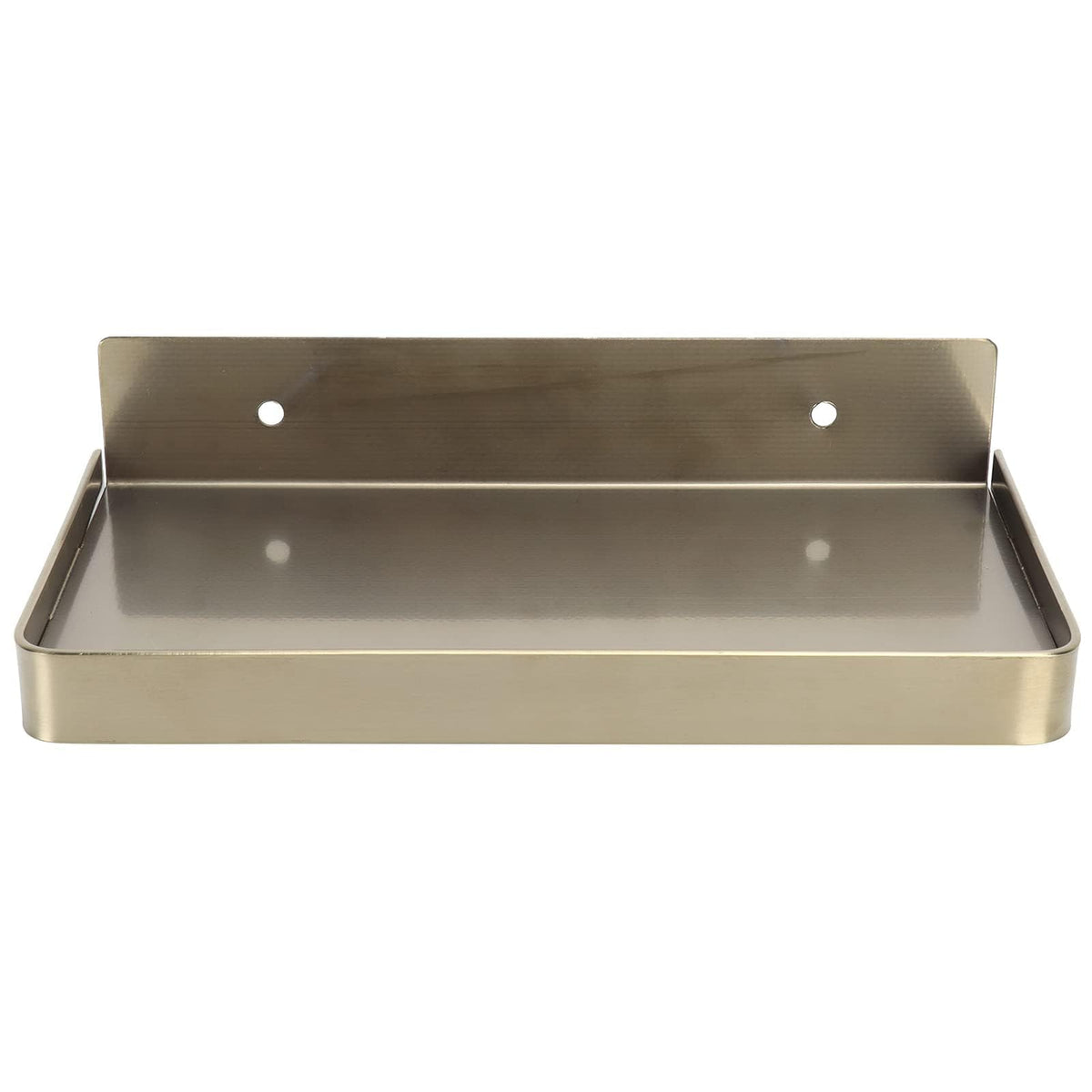 Floating Wall Shelves, Wall Mounted Tray Bathroom Wall Shelf Bathroom Phone Shelf Toilet Mobile Phone Holder Stainless Steel Bathroom Tray Wall Mounted 185x90mm (Black)