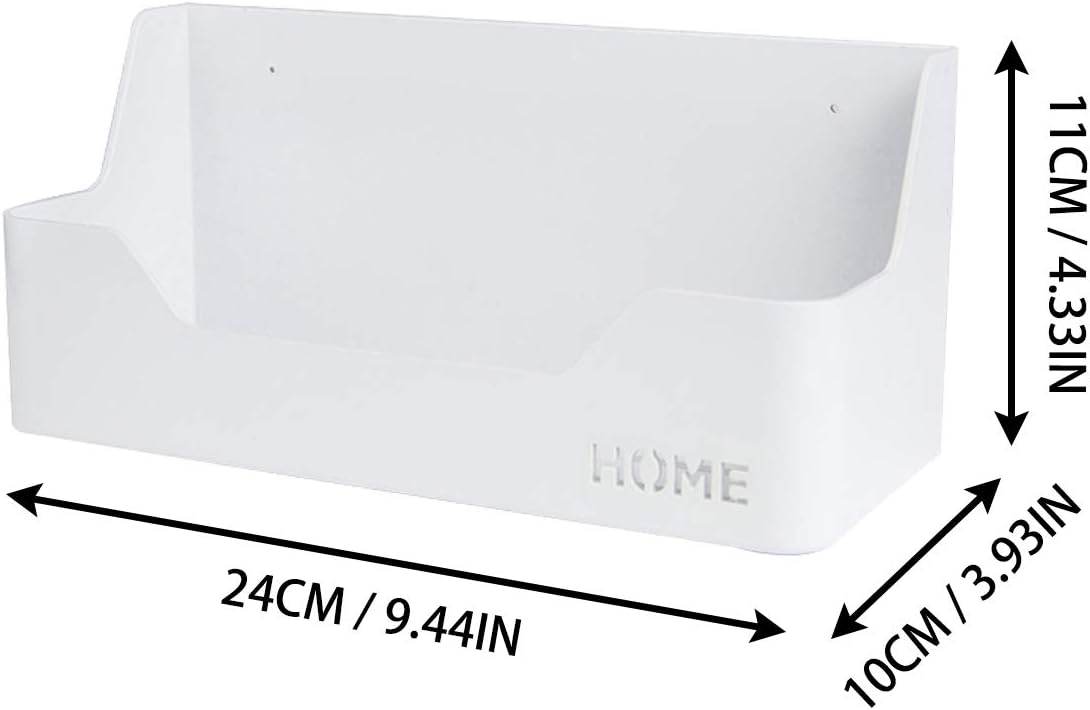 Wall Mounted Plastic Shelf, White, 1 Shelf, Ideal for Bedroom, Dorm, Office, RV - Easy to Install, Organizes Small Items