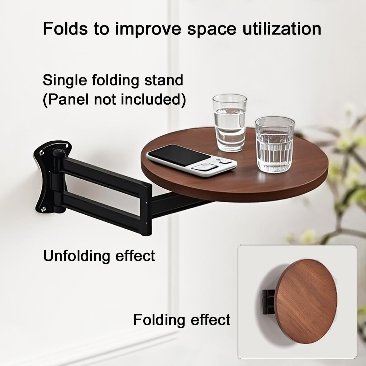 Wall Side Table Living Room Shelf Brackets,Foldable,Rotatable