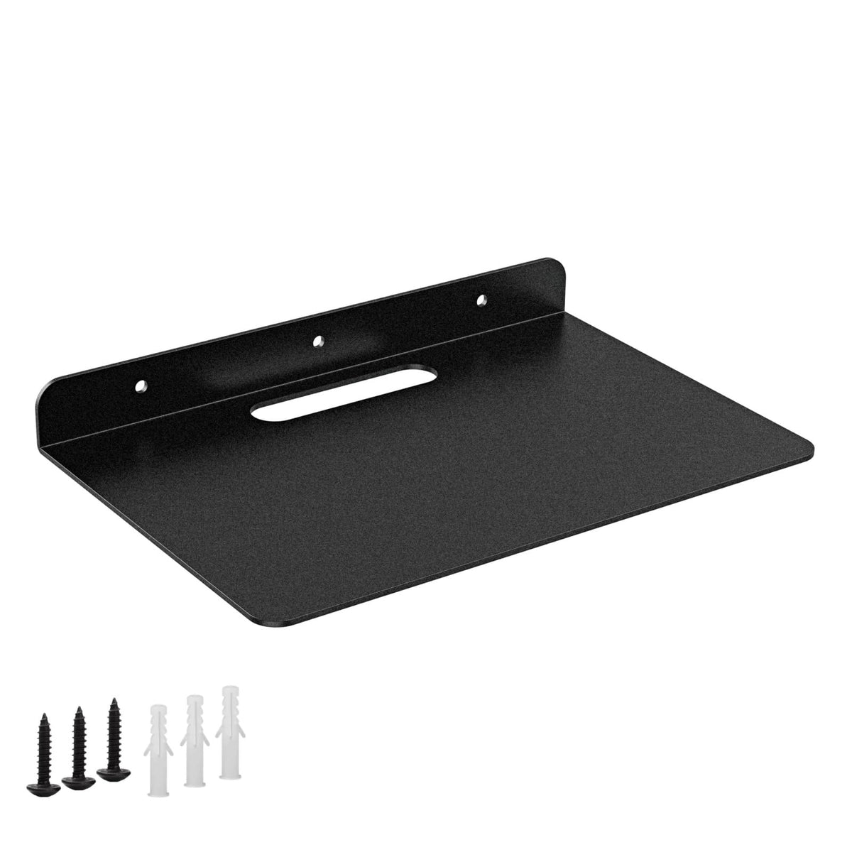 Small Floating Shelf –3mm Thick, 6.5 inch, Metal Wall Shelf, Metal Floating Shelves for Echo, Cameras, Small Speaker