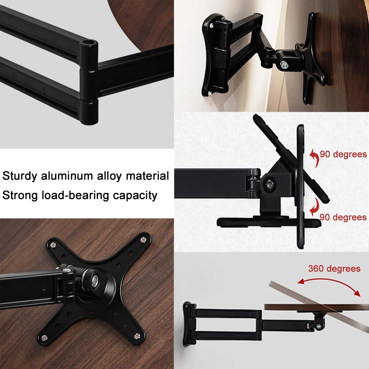 Wall Side Table Living Room Shelf Brackets,Foldable,Rotatable