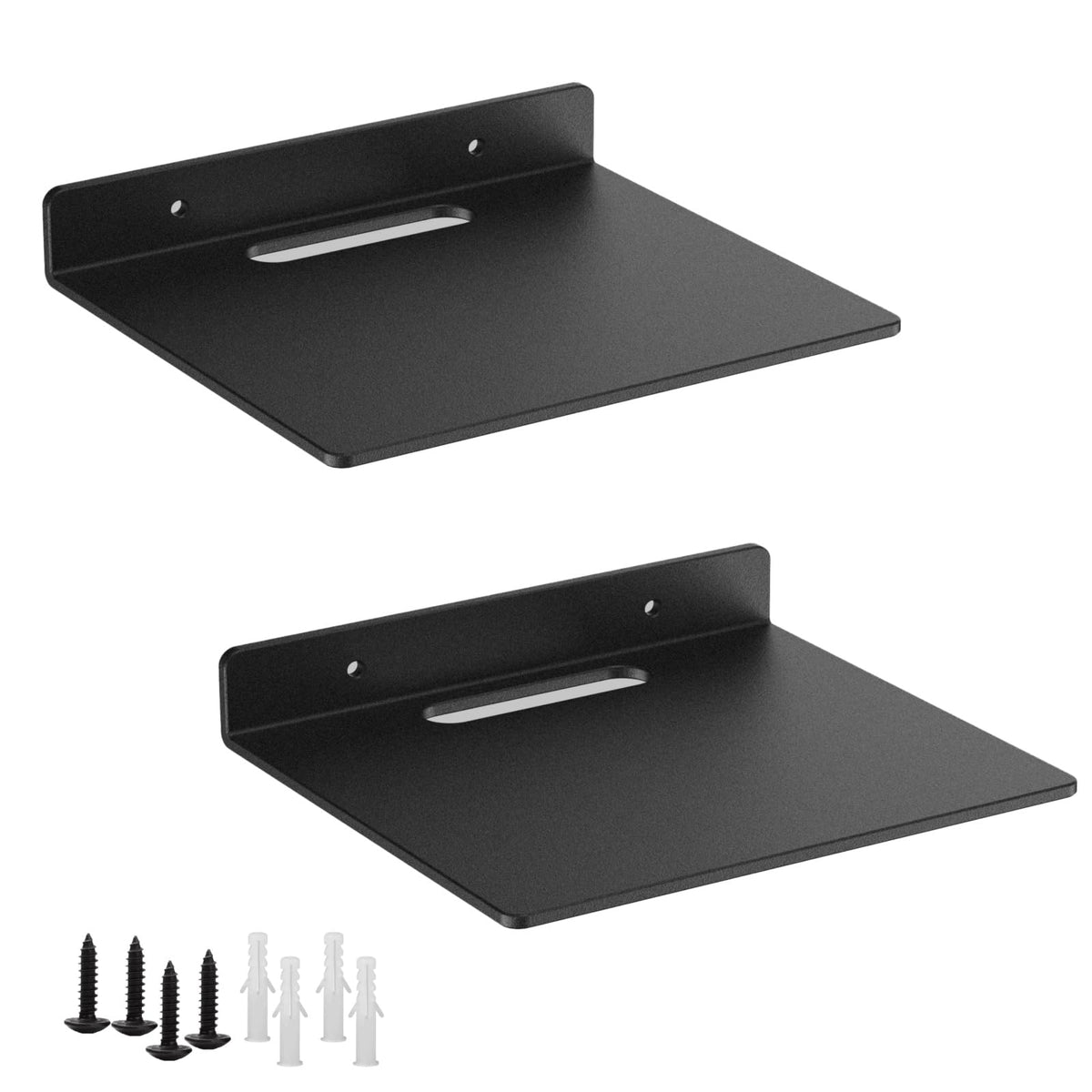 Small Floating Shelf –3mm Thick, 6.5 inch, Metal Wall Shelf, Metal Floating Shelves for Echo, Cameras, Small Speaker