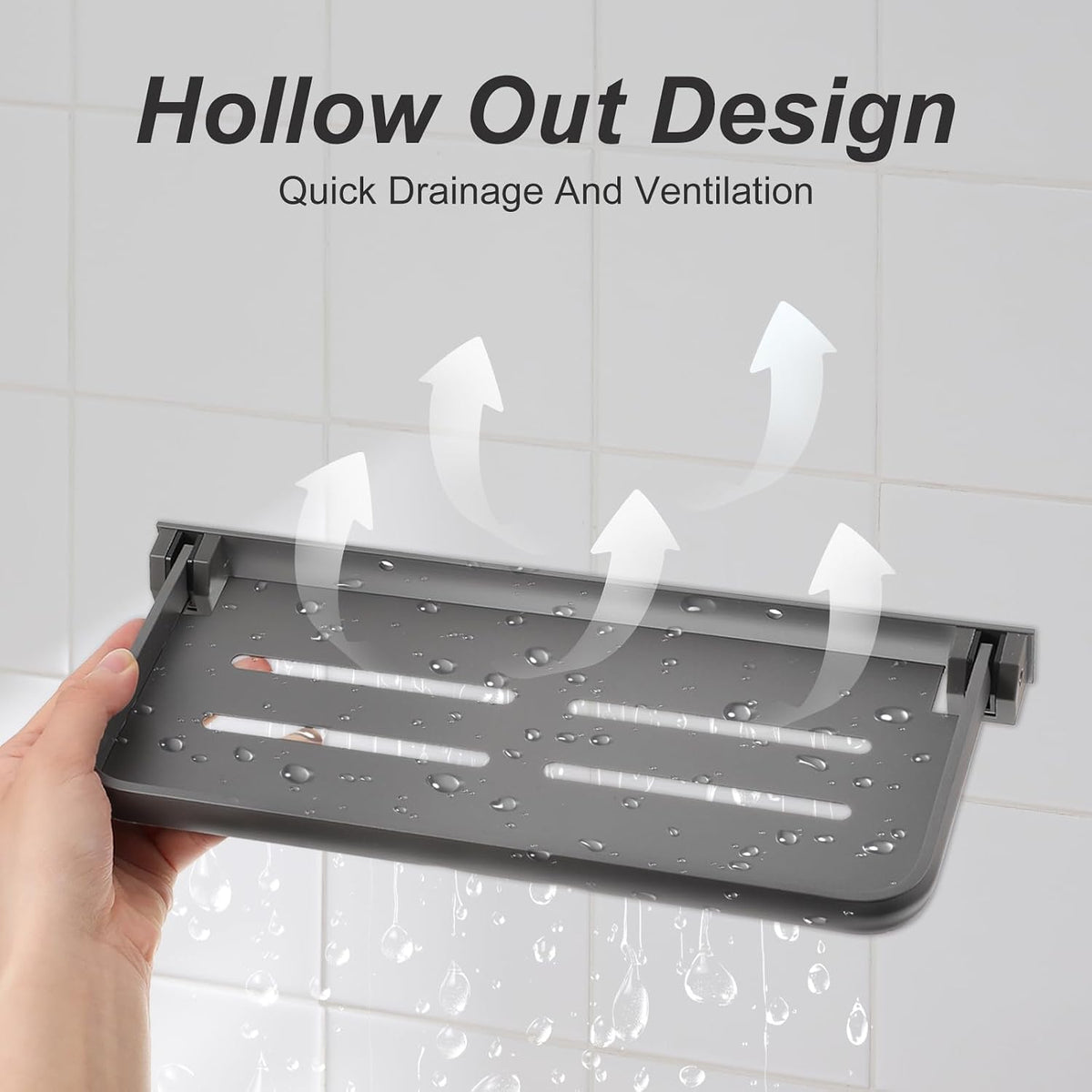 3 Pack RV Aluminum Fold Down Wall Shelf, Sturdy Wall-Mounted Folding Shelf Foldable Camper Accessory for Bathroom Kitchen Bedroom Organization RV Furniture Parts Hardware for Inside