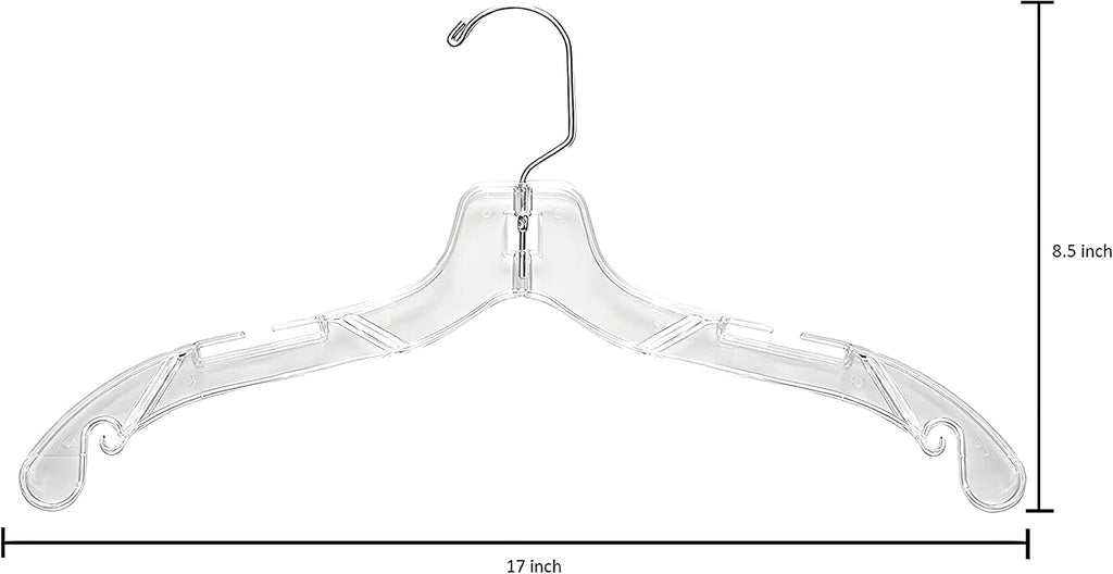 DEILSY™ Clear Plastic Hangers 12 Pack Durable Plastic Shirt Hangers