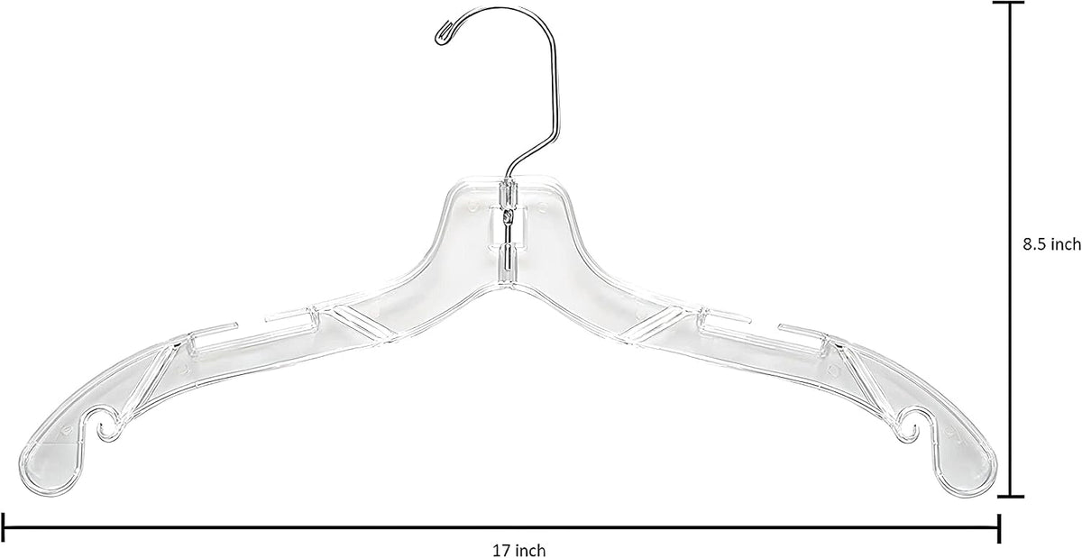 DEILSY™ Clear Plastic Hangers 12 Pack Durable Plastic Shirt Hangers