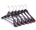 Nature Smile Luxury Natural Wooden Suit Hangers - 6 Pack - Wood Coat Hangers,Jacket Outerwear Shirt Hangers,Glossy Finish with Extra-Wide Shoulder, 360 Degree Swivel Hooks & Anti-Slip Bar with Screw