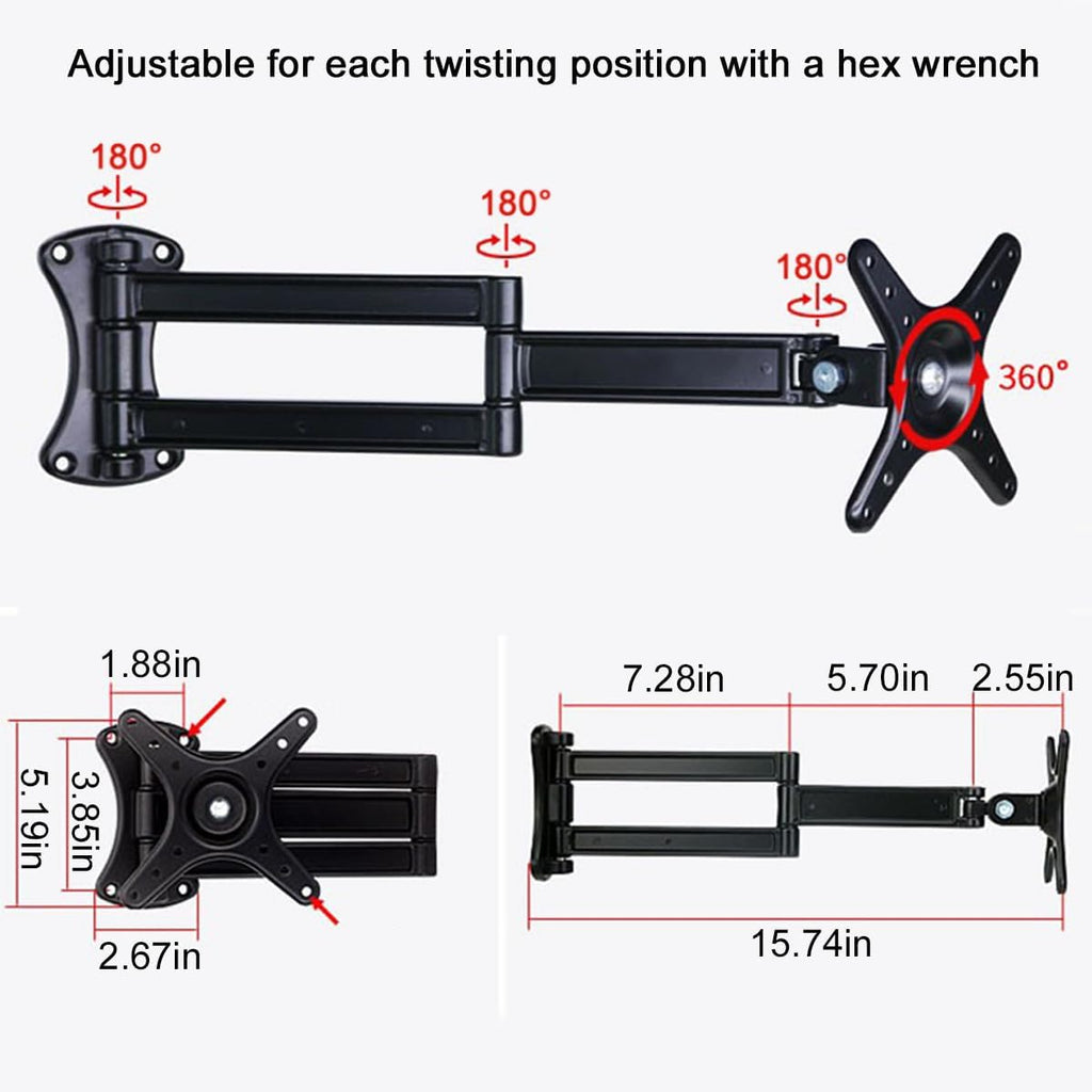 Wall Side Table Living Room Shelf Brackets,Foldable,Rotatable