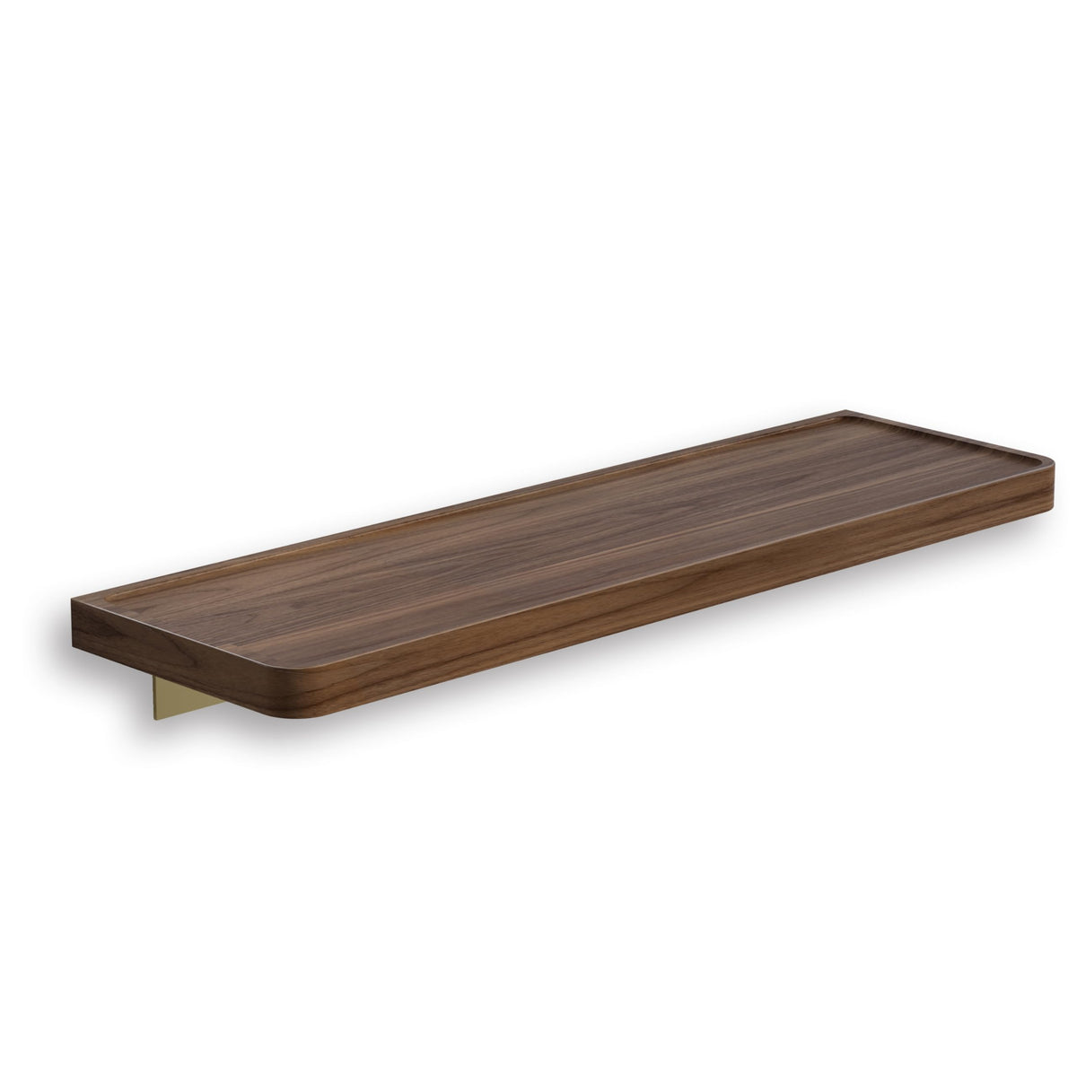 Danpoo Solid Walnut Floating Shelf, 8 inch Small Natural Wood Wall Mounted Shelf for Bathroom, Kitchen, Bedroom, Living Room, Farmhouse Decor