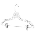 DEILSY™ Clothes Hangers with Clips 12 Pack Crystal Clear Plastic Hangers