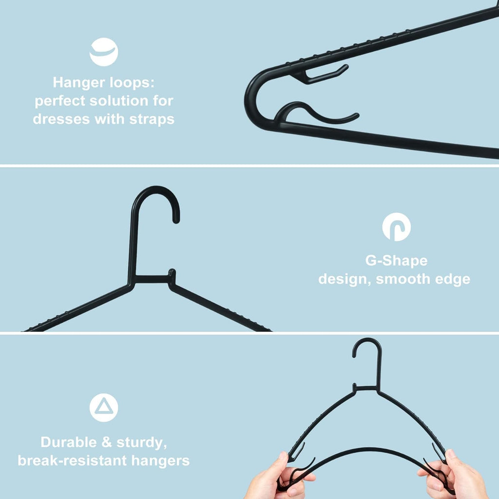 Byomostor Plastic Hangers 50 Pack