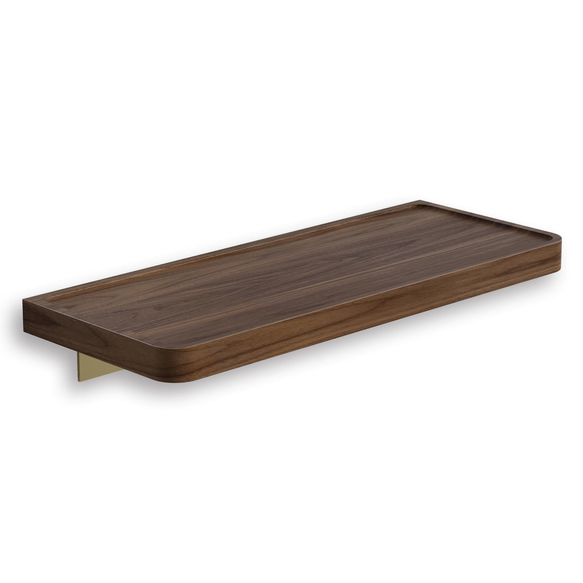 Danpoo Solid Walnut Floating Shelf, 8 inch Small Natural Wood Wall Mounted Shelf for Bathroom, Kitchen, Bedroom, Living Room, Farmhouse Decor