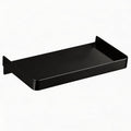 7.1x3.75in Small Floating Shelves for Wall for Cell Phone, Stainless Steel Bathroom Floating Shelf Wall Mount/Stick Mount for Kitchen Bedroom Office Storage Phone (Black, 1 Pack)