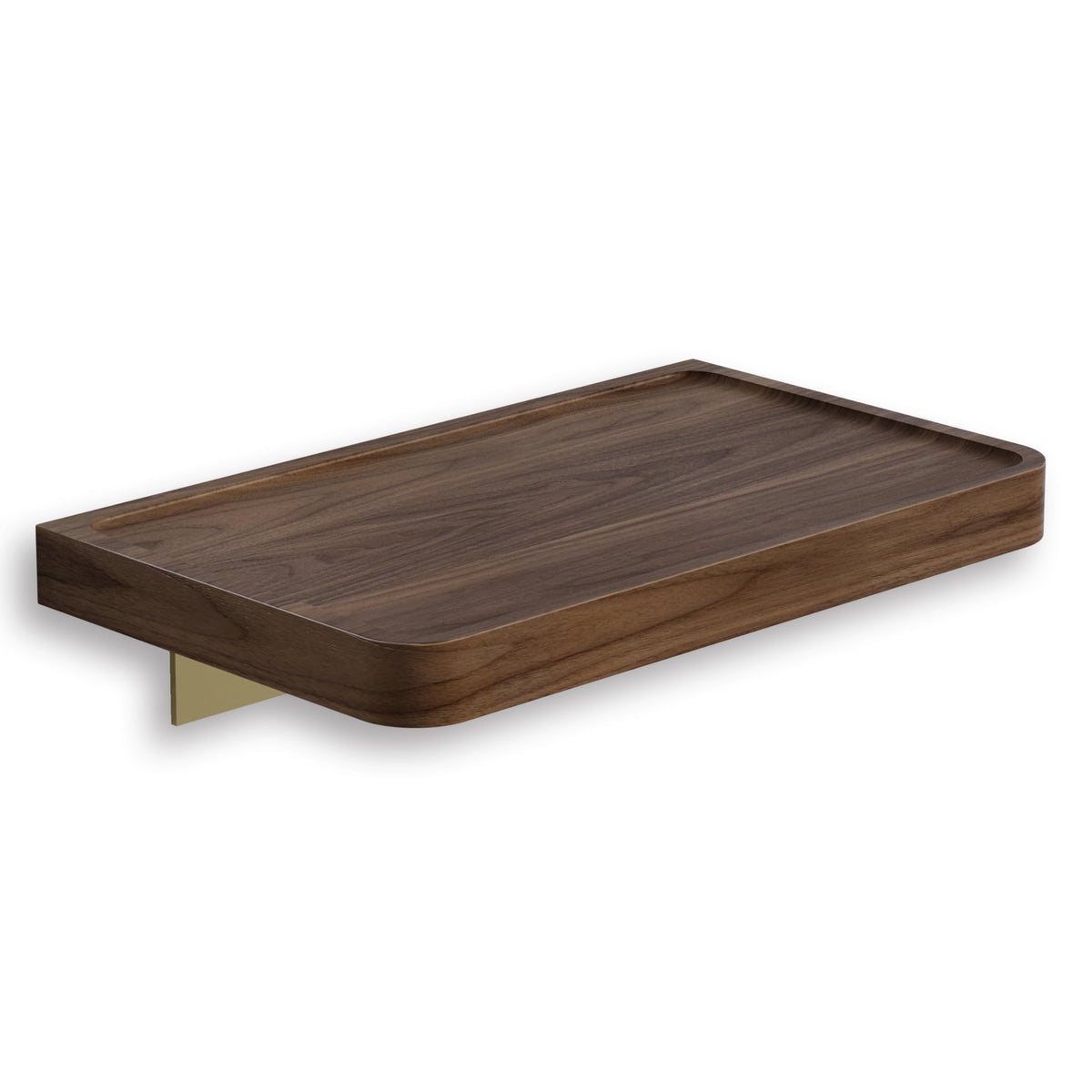 Danpoo Solid Walnut Floating Shelf, 8 inch Small Natural Wood Wall Mounted Shelf for Bathroom, Kitchen, Bedroom, Living Room, Farmhouse Decor