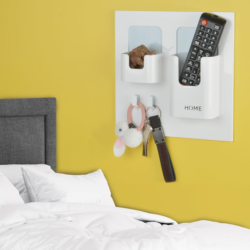 Wall Mounted Plastic Shelf, White, 1 Shelf, Ideal for Bedroom, Dorm, Office, RV - Easy to Install, Organizes Small Items