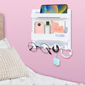 Bedside Wall Organizer, Wall Mount Self Stick On, Cute Room Decor Aesthetic, Girls Room Decor, Cool Stuff for Bedroom Storage and Organization