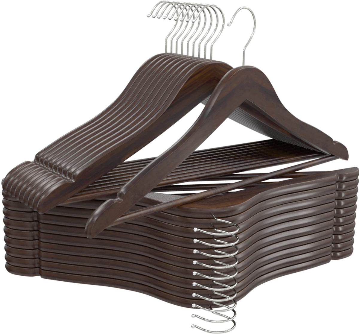 Utopia Home Wooden Hangers 20 Pack – Slim Suit Hangers Natural