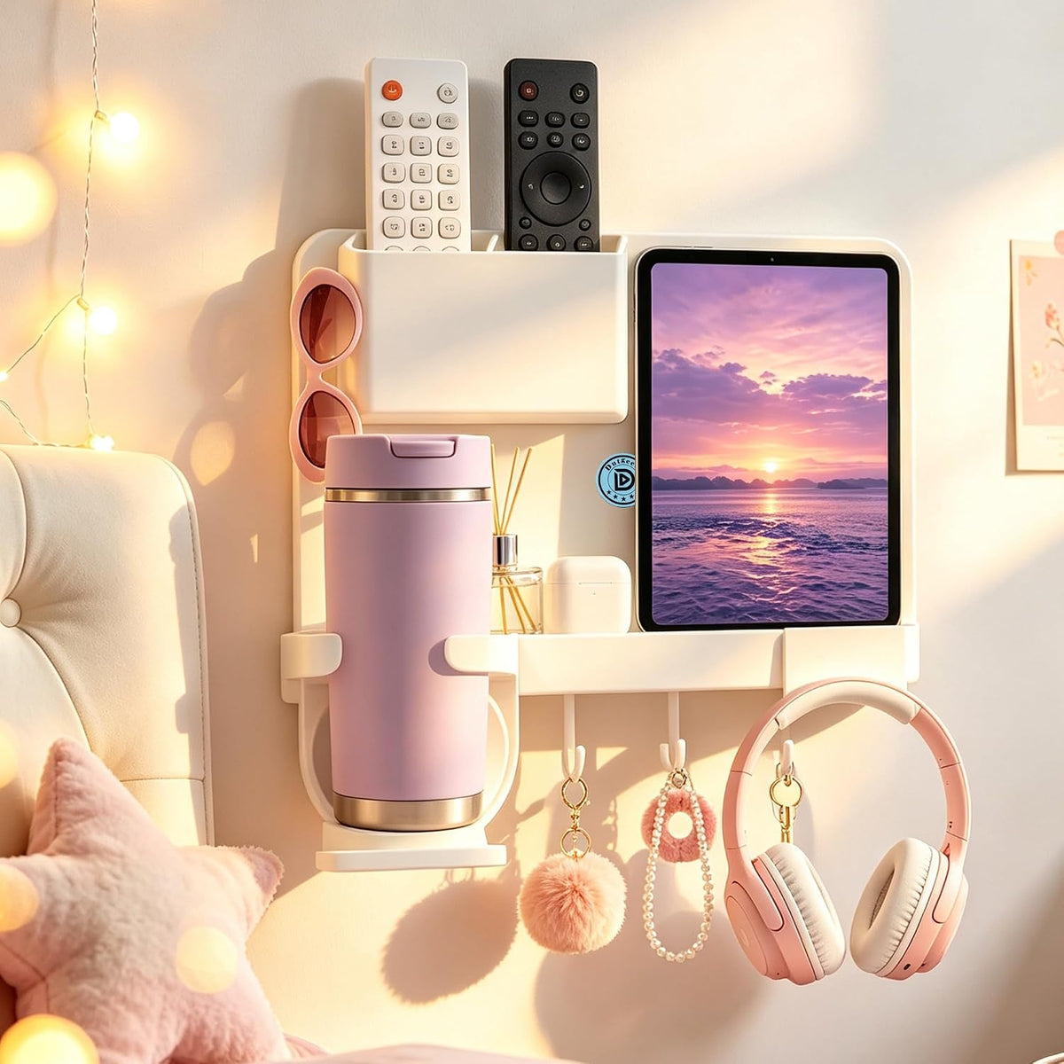 Floating Shelves for Bedside Shelf, Stick On No Drill Wall Shelf Organizer