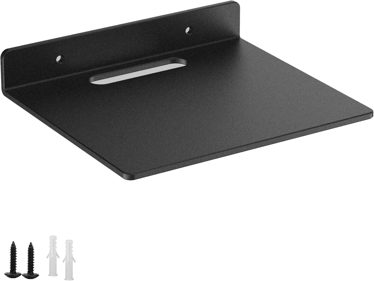 Small Floating Shelf –3mm Thick, 6.5 inch, Metal Wall Shelf, Metal Floating Shelves for Echo, Cameras, Small Speaker