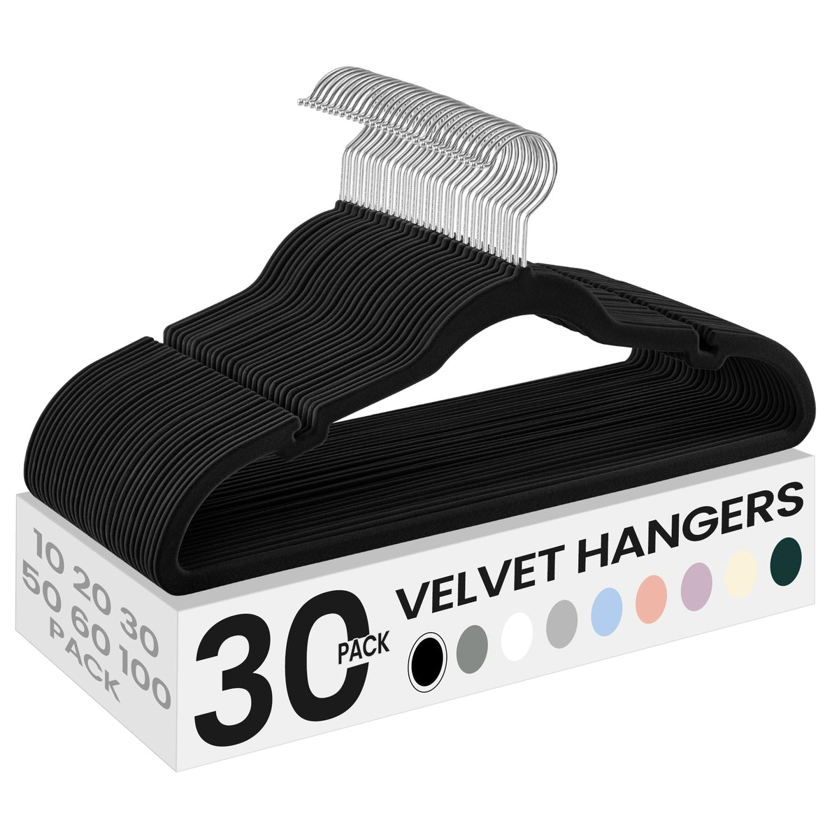 SONGMICS Velvet Hangers 50 Pack, Non-Slip Clothes Hangers, Space-Saving