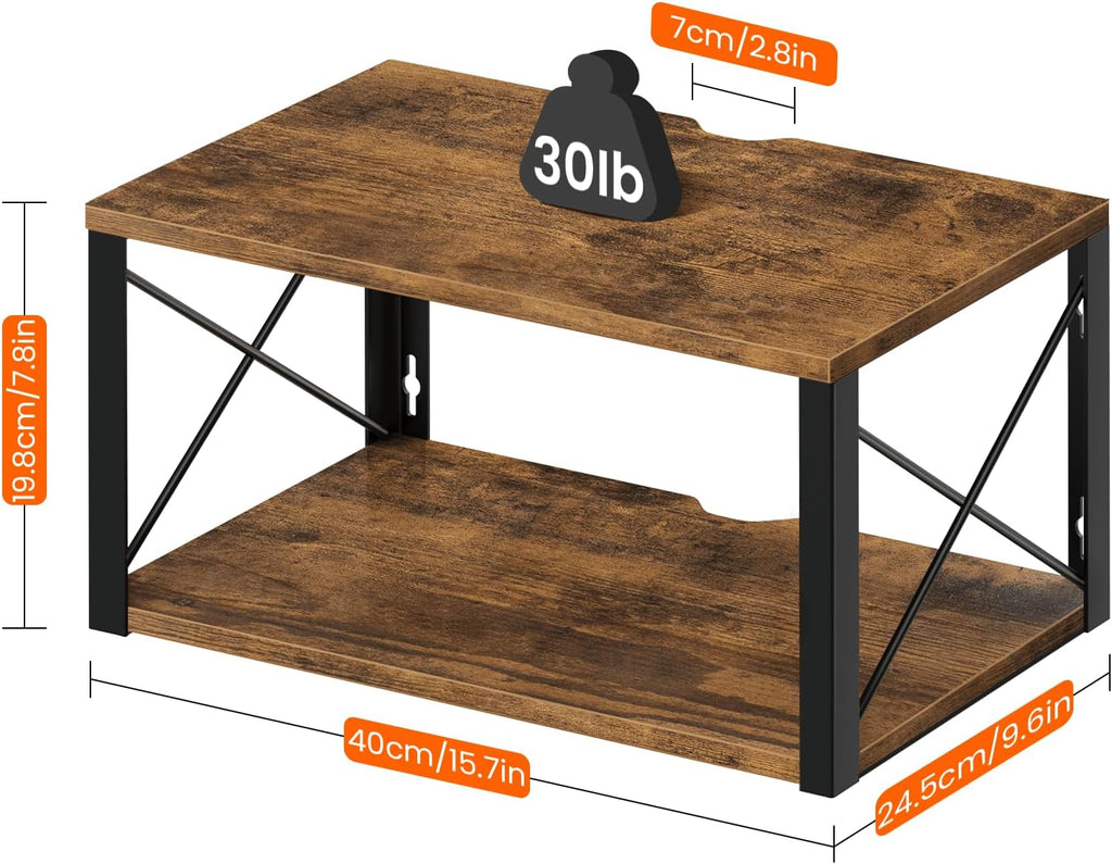 Homode Floating Nightstand, Wood Floating Bedside Table with Cable Hole