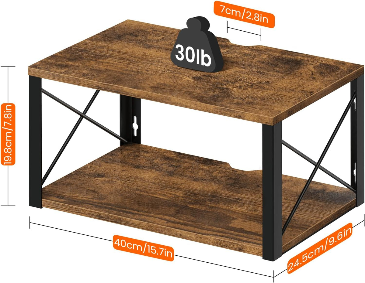 Homode Floating Nightstand, Wood Floating Bedside Table with Cable Hole
