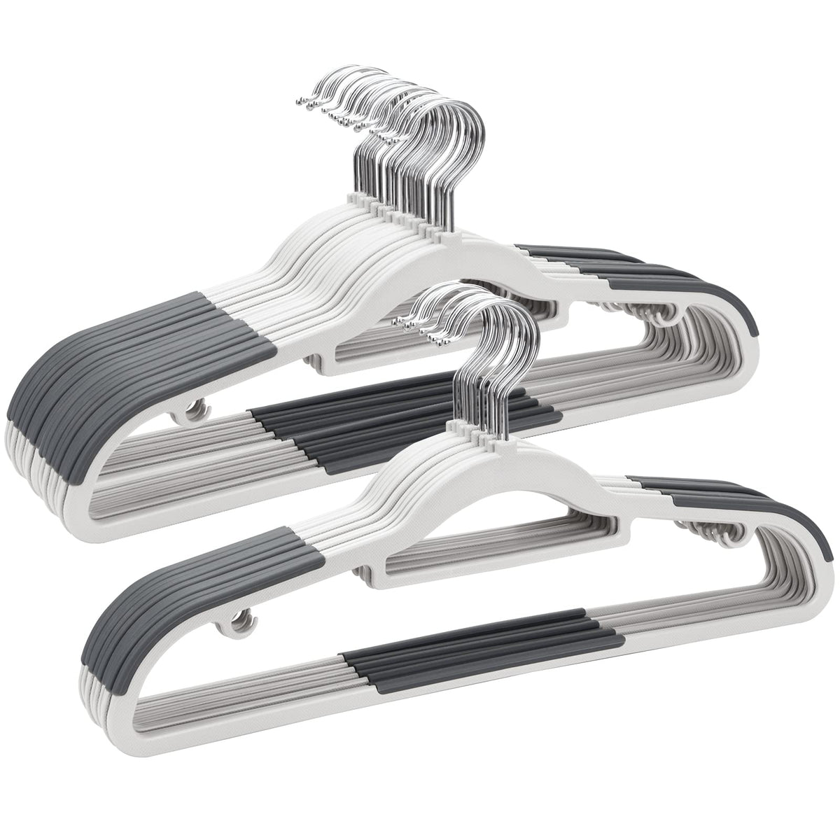 Plastic Hangers 30 Pack, Non Slip Slim Clothes Hangers
