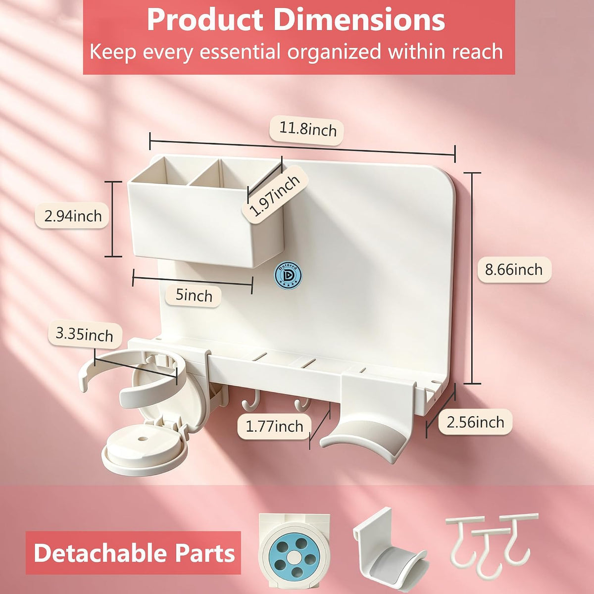 Floating Shelves for Bedside Shelf, Stick On No Drill Wall Shelf Organizer