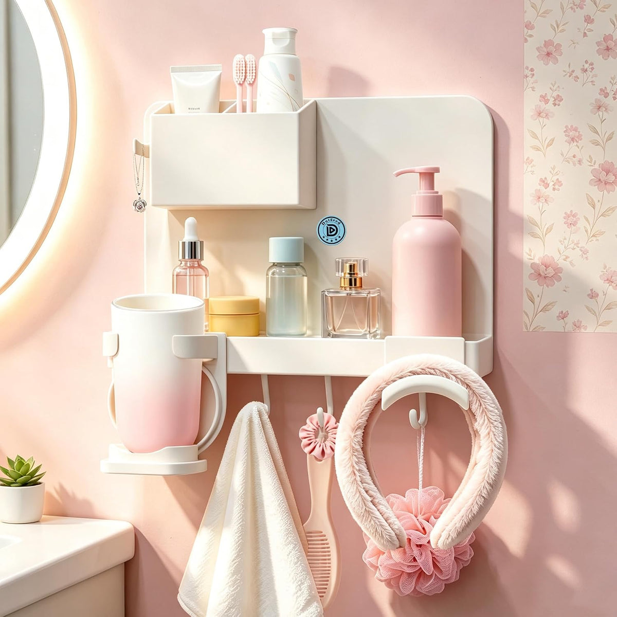 Floating Shelves for Bedside Shelf, Stick On No Drill Wall Shelf Organizer