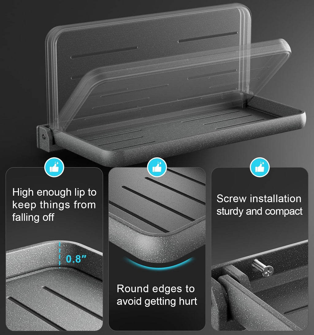 Aluminum RV Folding Shelf 12 Inch Wall Mounted Fold Down Shelves