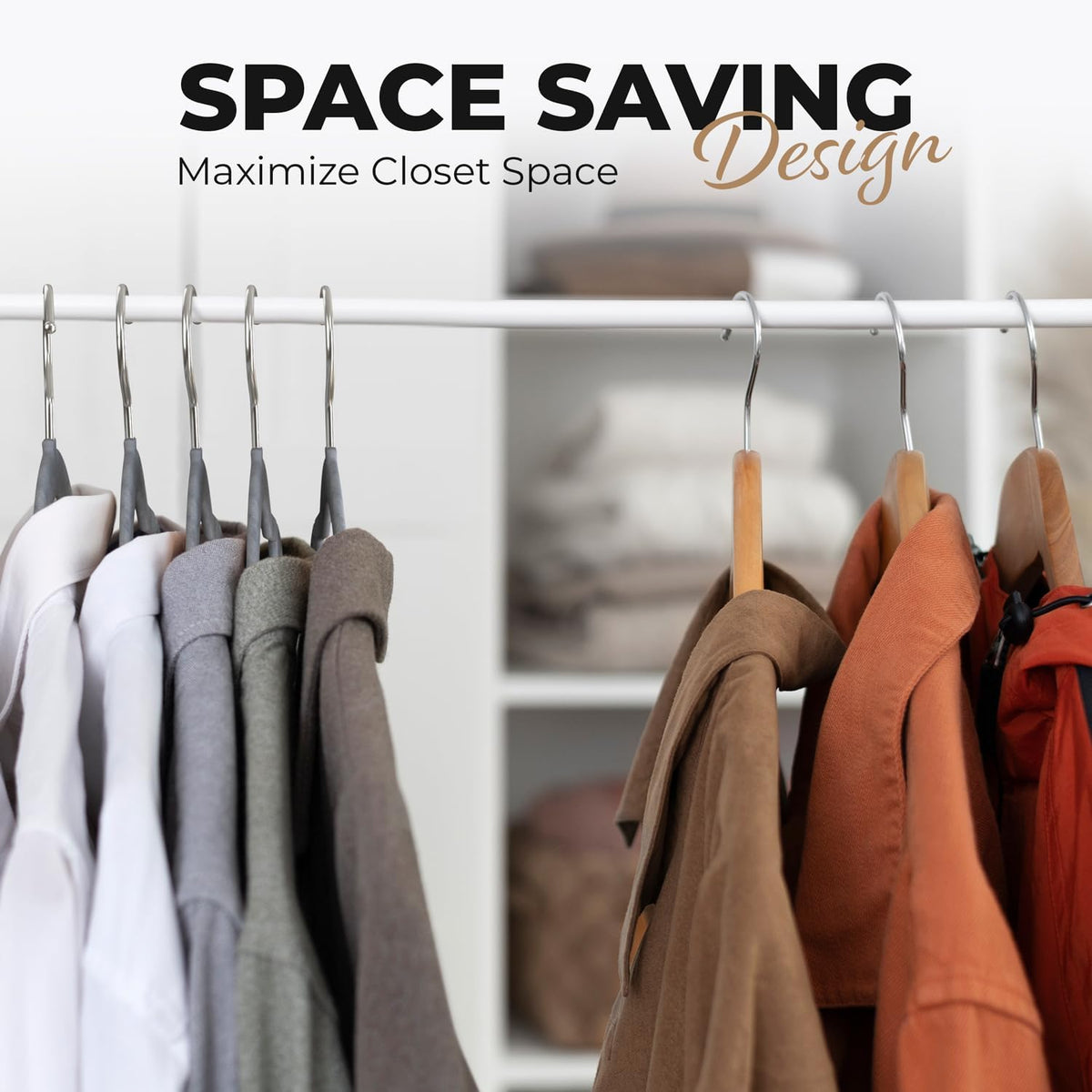 Our Modern Space 100 Pack Velvet Hanger for Shirt Pants Dresses Skirts Suits Jackets - Slim Space Saving Design - Standard Coat Hanger - Sturdy & Durable Design with Shoulder Grooves Hook
