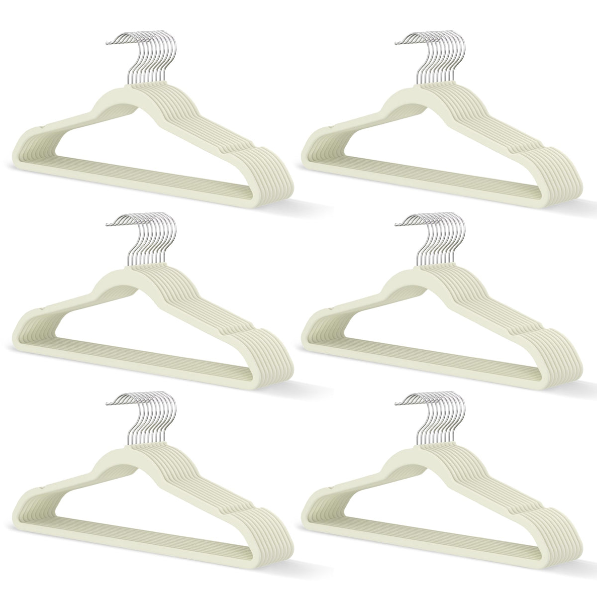 Black Velvet Hangers 60 Pack, Slim Space Saving Suit Hangers for Closet Organizer, Rotating Silver Hook, Non Slip Clothes Felt Hanger Heavy Duty for Coat,Shirt, Pants, Camisole, Dress