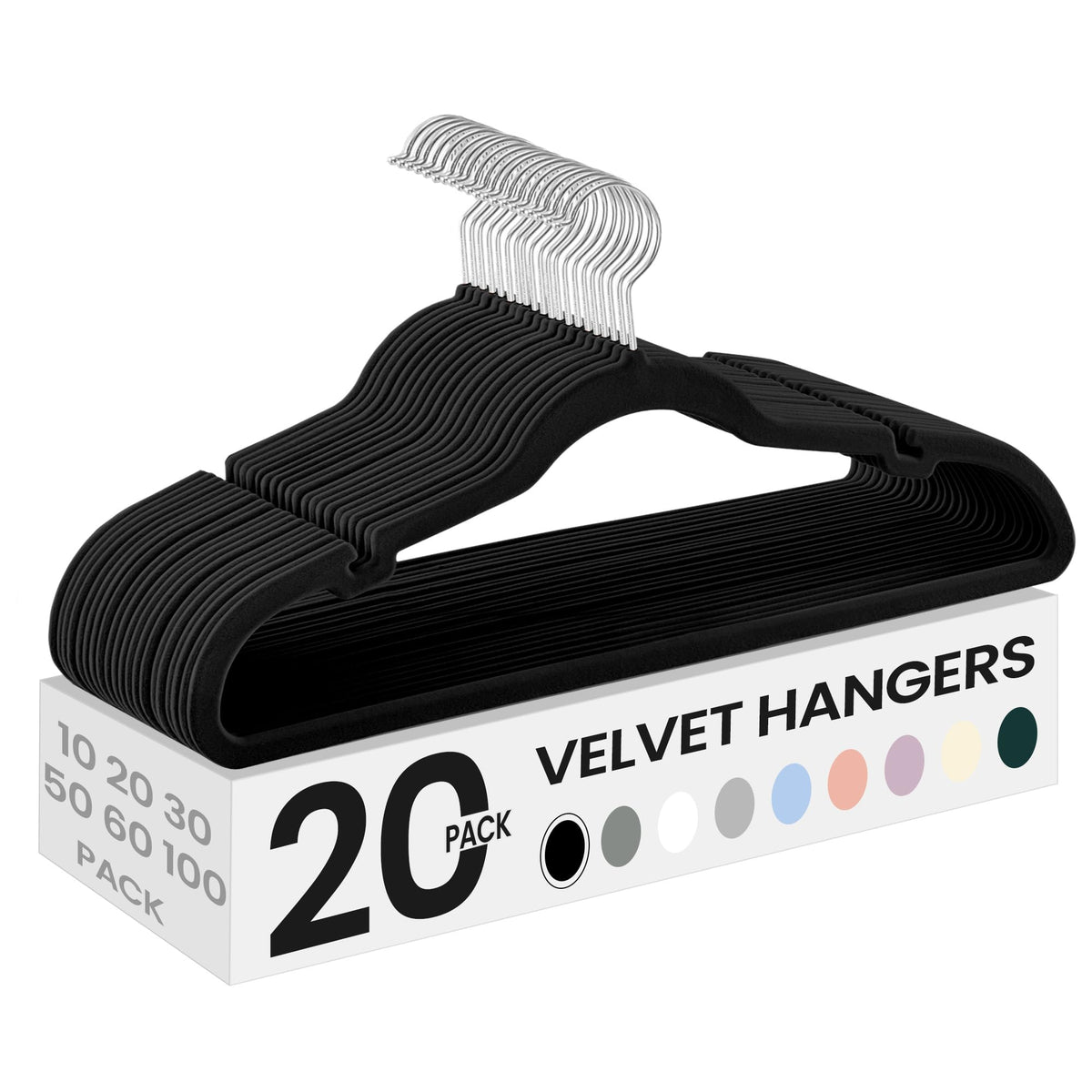 SONGMICS Velvet Hangers 50 Pack, Non-Slip Clothes Hangers, Space-Saving