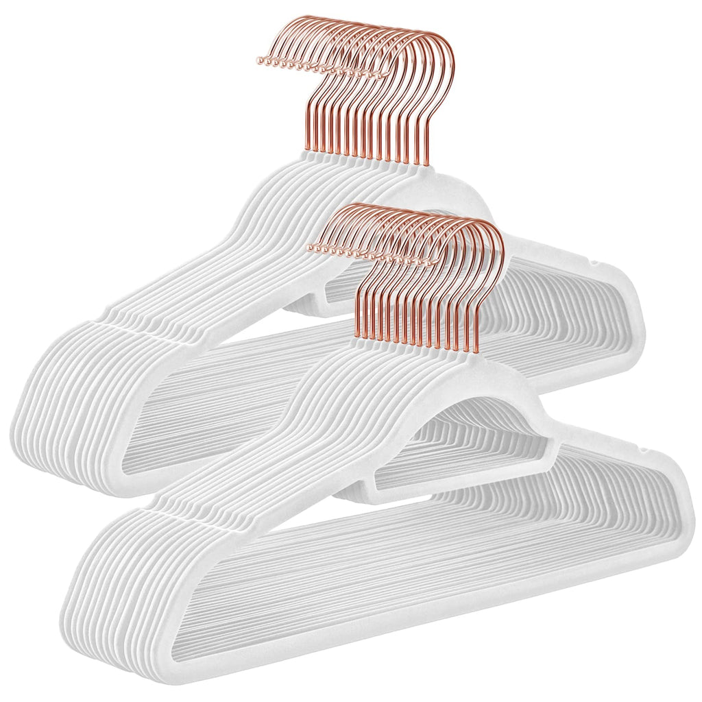 SONGMICS Velvet Hangers, Set of 50, Non-Slip, Space-Saving