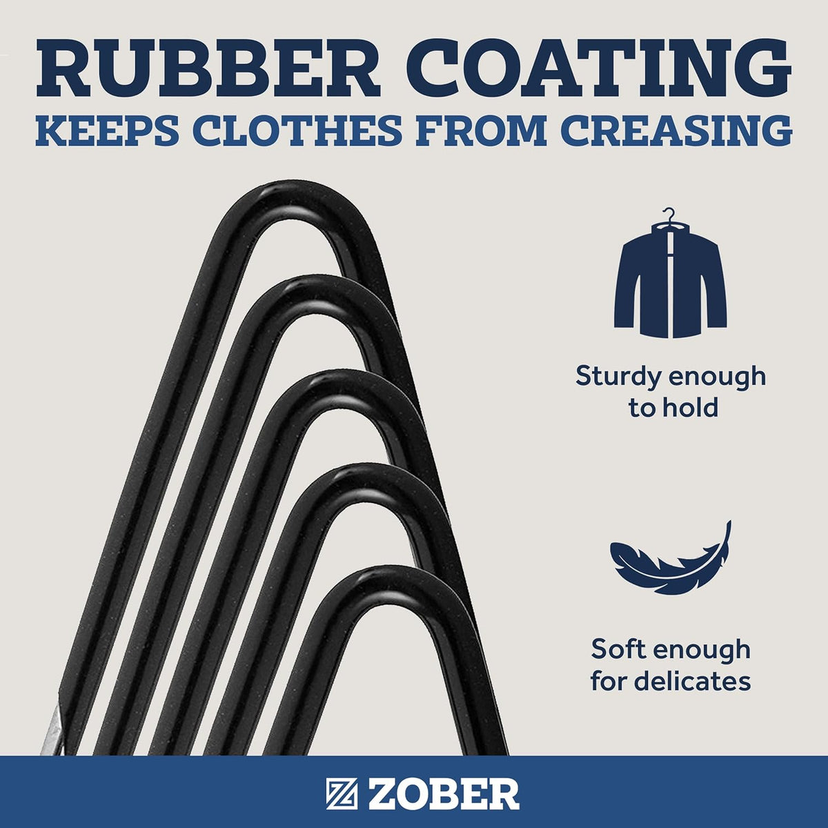 Zober Open Ended Pants Hangers, Metal Clothes Hangers for Jeans, 20 Pack