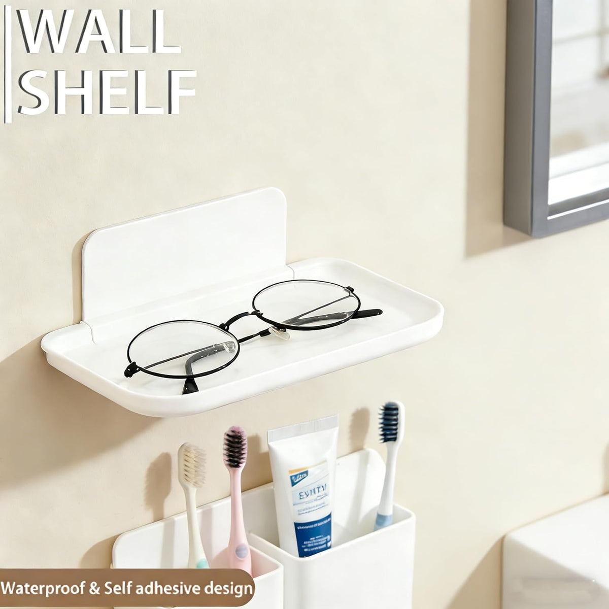 Folding RV Shelf, 2 Pack Fold Down Plastic Storage Rack