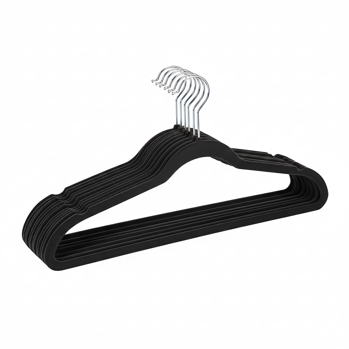 Simplify 10 Super Slim Velvet Huggable Hangers in Ivory
