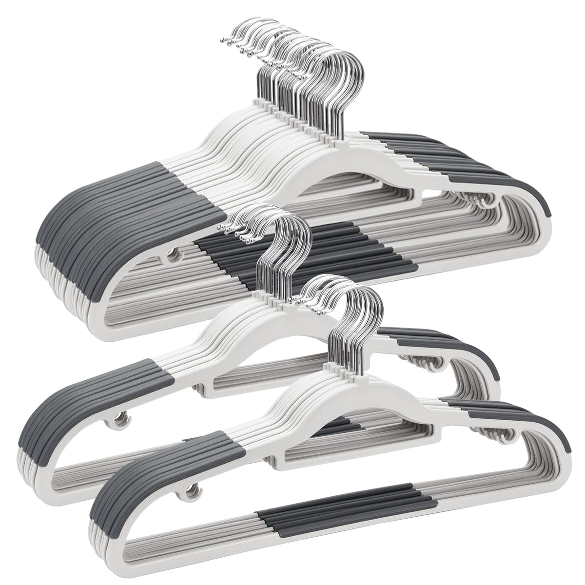 Plastic Hangers 30 Pack, Non Slip Slim Clothes Hangers