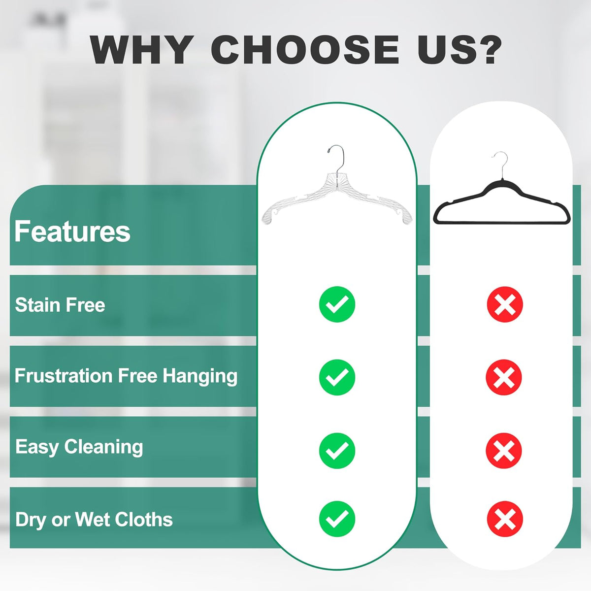 Quality Hangers 12 Pack Crystal Clear Plastic Hangers with Easy Swivel 360 Degree Hook Slim Crystal Coat Hangers 17 Inches (12, 17")