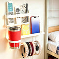 Bedside Wall Organizer, Floating Bedside Shelf Wall Mount for Phone Glasses