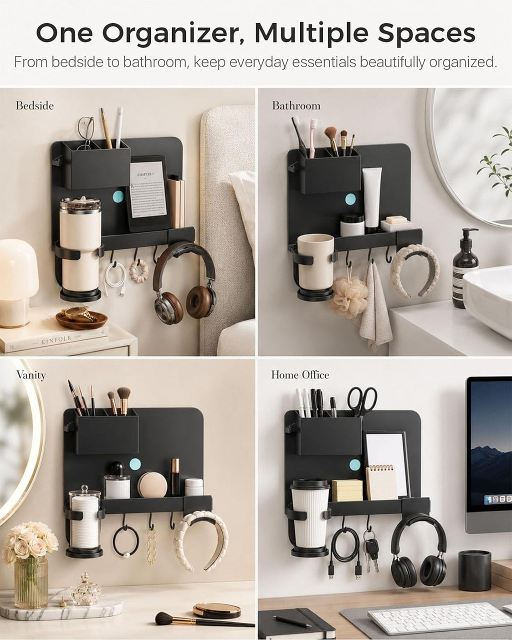 Floating Shelves for Bedside Shelf, Stick On No Drill Bedside Wall Shelf