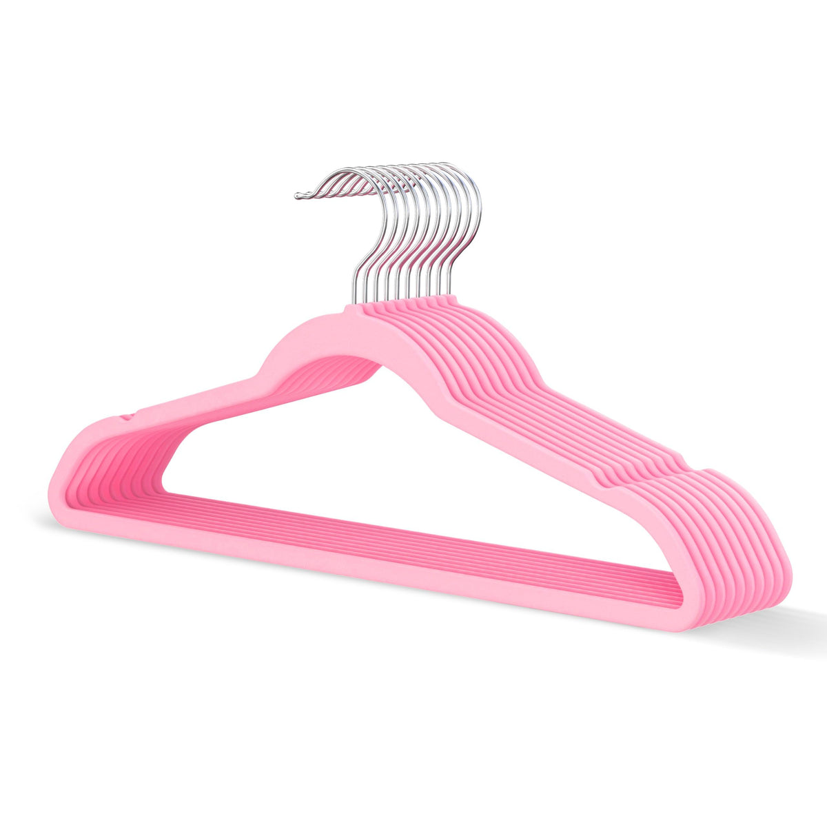 Black Velvet Hangers 60 Pack, Slim Space Saving Suit Hangers for Closet Organizer, Rotating Silver Hook, Non Slip Clothes Felt Hanger Heavy Duty for Coat,Shirt, Pants, Camisole, Dress