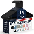 Plastic Hangers 30 Pack – Made in the USA – 6lb Capacity Standard Clothes Hangers with Strap Hooks for Dresses, Lingerie, Shirts, Pants, and Jackets – White