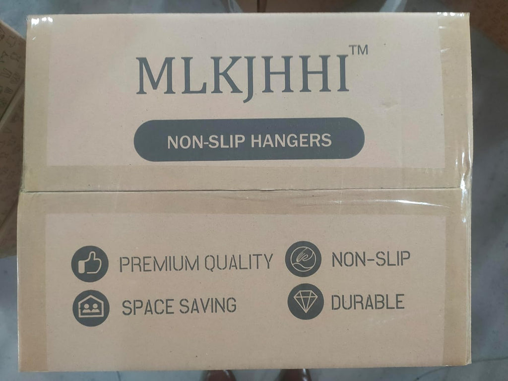 20 Pack Heavy Duty Plastic Hangers, Non Slip Clothes Hangers with Rubber Pads and 360° Hook - Thin Space Saving Hanger, Closet Organizer for Shirt, Pants, Suit, Skirt,Coat - Gray