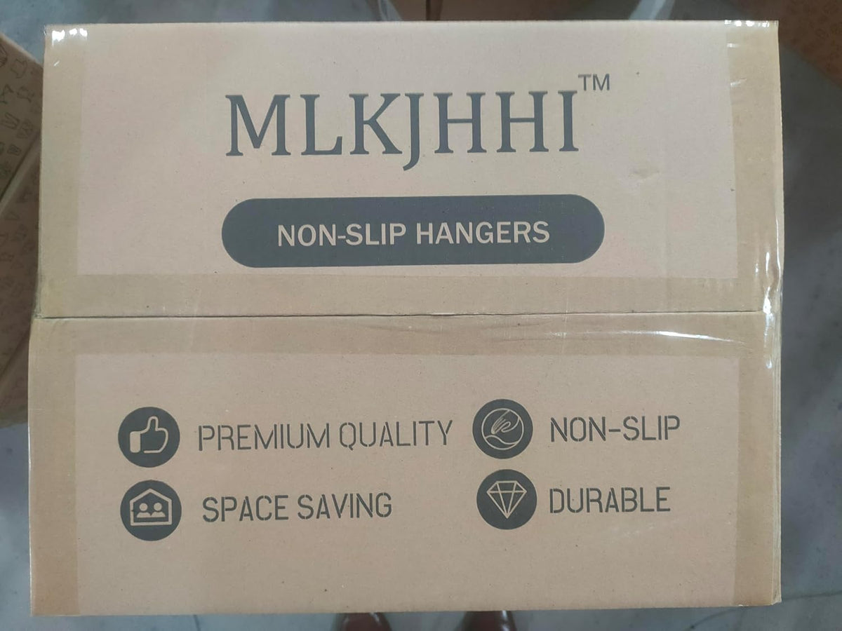 20 Pack Heavy Duty Plastic Hangers, Non Slip Clothes Hangers with Rubber Pads and 360° Hook - Thin Space Saving Hanger, Closet Organizer for Shirt, Pants, Suit, Skirt,Coat - Gray
