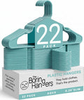 White Plastic Hangers 55 Pack - 10 lb Heavy Duty Plastic Clothes Hangers for Closet - 0.20" Thin, Slim & Space Saving White Coat Hangers for Shirts, Dresses, Jackets, Pants